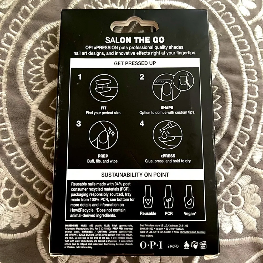 NIB OPI xpression instant manicure black onyx